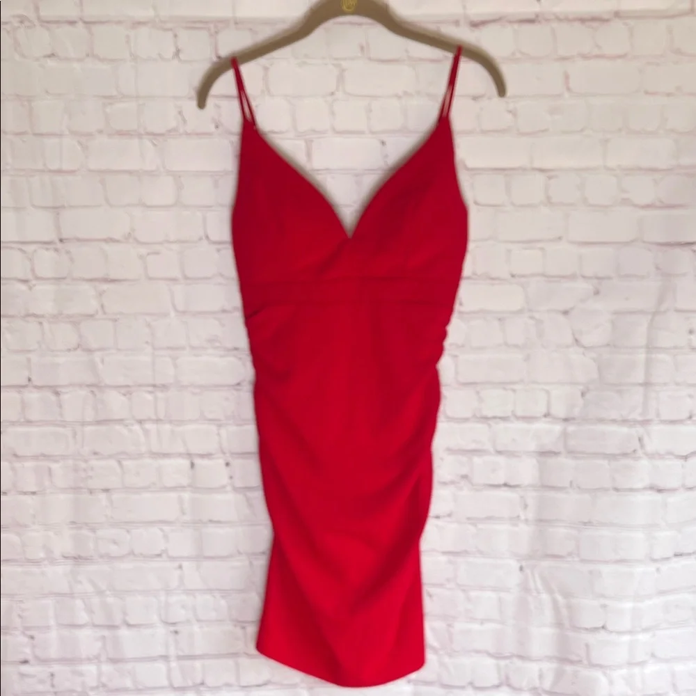 Emerald Sundae Vibrant Red Mini Dress Woman’s Size Medium - Picture 1 of 3
